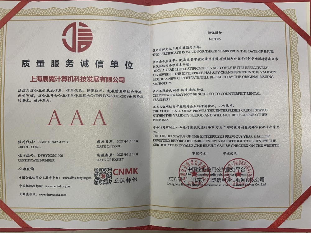 荣誉资质标题八